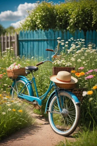 floral bike,flower cart,tandem bicycle,tandem bike,bicycle ride,bicycles,bicycle basket,electric bicycle,bicycle,city bike,blue pushcart,flowers in wheel barrel,parked bike,flower car,recumbent bicycle,bicycle trailer,springtime background,bicycling,spring background,woman bicycle,Art,Artistic Painting,Artistic Painting 49