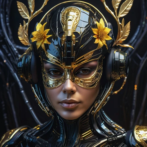 gold mask,masquerade,golden mask,golden crown,nova,black and gold,fantasy portrait,gold crown,gara,gold cap,electro,operator,steampunk,headgear,lokportrait,cleopatra,librarian,alien warrior,headset profile,headpiece,Photography,Artistic Photography,Artistic Photography 08