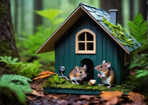 fairy house,miniature house,diorama,wood doghouse,woodland animals,dolls houses,dog house,schleich,house in the forest,fairy door,christmas crib figures,whimsical animals,dog house frame,small cabin,children's playhouse,forest animals,little house,wooden birdhouse,home pet,forest background,Illustration,Paper based,Paper Based 04