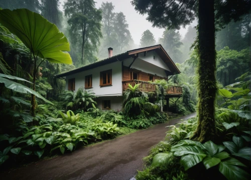 house in the forest,tropical house,house in mountains,beautiful home,wooden house,tropical jungle,rain forest,traditional house,home landscape,house in the mountains,tropical greens,ubud,lonely house,costa rica,small house,valdivian temperate rain forest,rainforest,tropical and subtropical coniferous forests,kerala,little house,Photography,General,Natural
