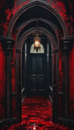 blood church,creepy doorway,the door,door to hell,hallway,abandoned room,asylum,hall of the fallen,a dark room,dripping blood,blood collection,the haunted house,the threshold of the house,haunted house,red paint,in the door,live escape game,doctor's room,blood spatter,blood stain,Photography,Fashion Photography,Fashion Photography 13