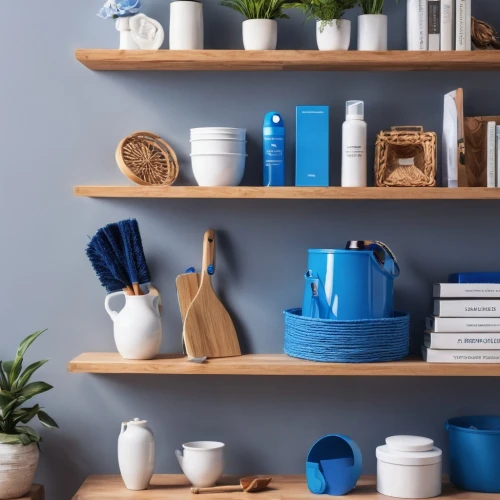 plate shelf,kitchenware,blue and white porcelain,wooden shelf,home accessories,blue coffee cups,kitchen tools,cookware and bakeware,kitchen shop,dish storage,kitchen utensils,shelves,serveware,cooking utensils,tile kitchen,tableware,shelving,the shelf,empty shelf,dishware,Conceptual Art,Fantasy,Fantasy 27