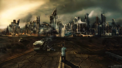 post-apocalyptic landscape,destroyed city,post apocalyptic,black city,apocalyptic,city scape,fallout4,post-apocalypse,city in flames,futuristic landscape,world digital painting,doomsday,city skyline,fallout,industrial landscape,wasteland,urbanization,metropolises,city cities,sci fiction illustration