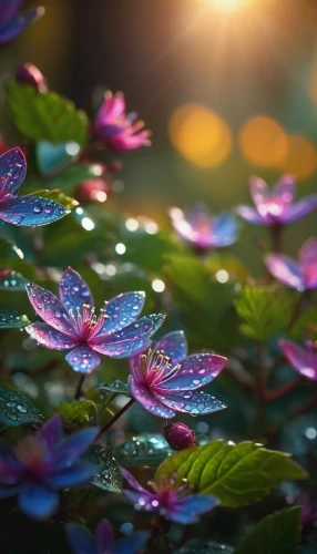 flower in sunset,bokeh effect,morning light dew drops,flower background,background bokeh,bokeh lights,dew drops on flower,floral digital background,splendor of flowers,japanese floral background,bokeh,sunlight through leafs,colorful flowers,morning dew,dewdrops,floral background,beautiful flowers,bright flowers,spring leaf background,falling flowers,Photography,General,Fantasy