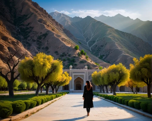 xinjiang,tajikistan,turpan,in xinjiang,woman walking,afghanistan,badakhshan national park,the pamir mountains,kyrgyz,girl walking away,kyrgyzstan,samarkand,qom province,the pamir highway,ladakh,argan trees,atlas mountains,iran,tabriz,pamir,Photography,General,Fantasy