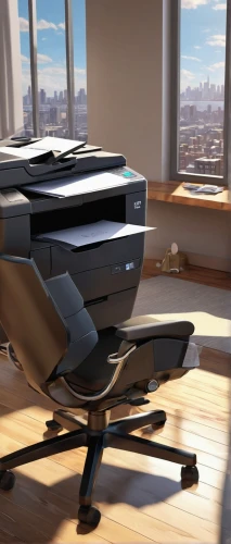 modern office,office desk,computer desk,printer,office automation,photocopier,office chair,3d rendering,secretary desk,stapler,offices,furnished office,printer accessory,printer tray,blur office background,computer workstation,office space,fractal design,staplers,desk,Illustration,American Style,American Style 13