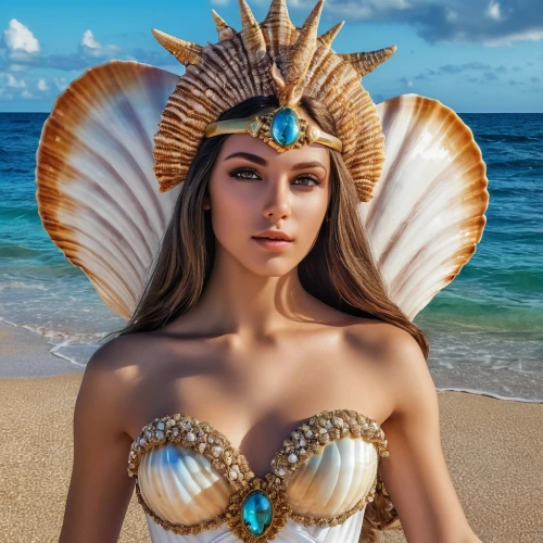 beach shell,seashell,sea shell,seashells,aphrodite,indian headdress,feather headdress,mermaid,sea shells,believe in mermaids,headdress,cleopatra,conch shell,flounder angel treatment,headpiece,the sea maid,moana,blue sea shell pattern,merfolk,the beach pearl,Photography,General,Realistic