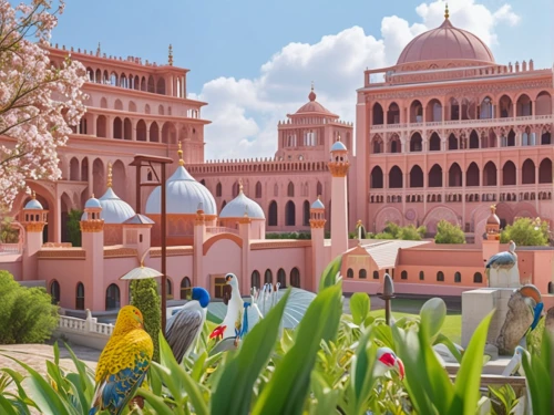 pink city,marrakech,marrakesh,brunei,hawa mahal,the hassan ii mosque,morocco,hassan 2 mosque,al nahyan grand mosque,ouarzazate,islamic architectural,jaipur,grand mosque,khartoum,alabaster mosque,guanajuato,city mosque,mosques,unesco world heritage,moroccan currency,Photography,General,Realistic
