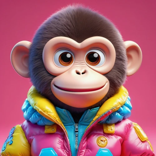 monkey,ape,monkey banana,chimp,monkey soldier,primate,chimpanzee,monkeys band,snow monkey,the monkey,baby monkey,war monkey,capuchin,barbary monkey,bale,monchhichi,macaque,baboon,cute cartoon character,cinema 4d,Unique,3D,3D Character