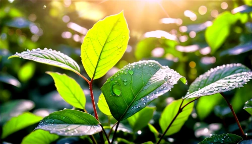 sunlight through leafs,morning light dew drops,green leaves,spring leaf background,tea plant,dewdrops in the morning sun,leaf green,morning dew,green wallpaper,green leaf,green plants,leaf background,early morning dew,garden dew,gum leaves,green plant,tree leaves,thick-leaf plant,fan leaf,leaves,Illustration,American Style,American Style 13