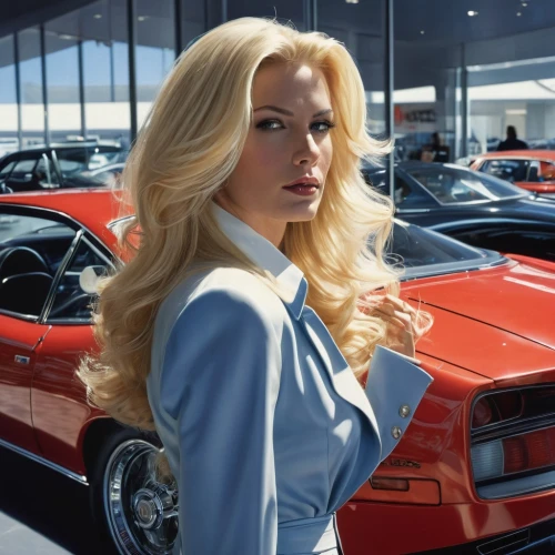 ford thunderbird,dodge daytona,maserati sebring,dodge la femme,tenth generation ford thunderbird,ferrari daytona,maserati,car dealer,porsche,corvette,car dealership,femme fatale,maserati spyder,auto show zagreb 2018,retro women,blonde woman,maserati mistral,motorboat sports,yvonne strahovski,maserati ghibli,Conceptual Art,Fantasy,Fantasy 20