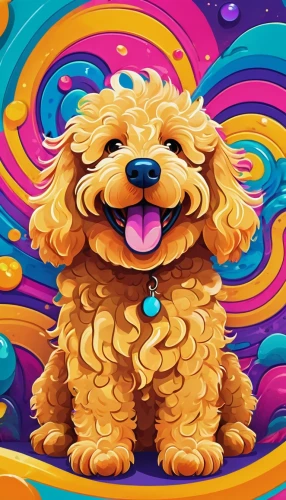 cavapoo,goldendoodle,dog illustration,labradoodle,cockapoo,toy poodle,cavachon,shih-poo,spanish water dog,lhasa apso,tibetan terrier,shih poo,poodle,shih tzu,havanese,color dogs,colorful foil background,dog drawing,otterhound,miniature poodle,Conceptual Art,Oil color,Oil Color 23