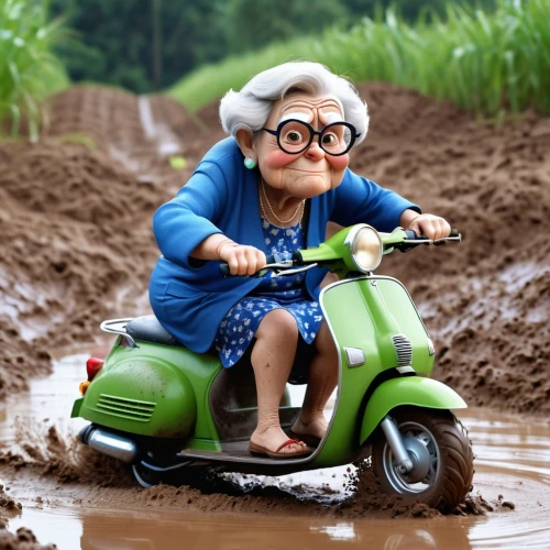 elderly person,toy motorcycle,scooter riding,motorbike,piaggio ciao,pensioner,elderly people,all-terrain vehicle,elderly lady,grandma,motor-bike,motorcycling,grandparent,senior citizen,care for the elderly,family motorcycle,granny,motor scooter,motorcycle,all terrain vehicle