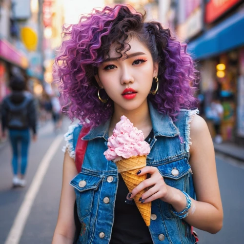 woman with ice-cream,kawaii ice cream,pink ice cream,neon ice cream,purple background,harajuku,mandarin sundae,purple and pink,halo-halo,ice cream,variety of ice cream,colorful background,ice cream icons,soft ice cream,ice-cream,icecream,sweet ice cream,purple,ice creams,milk ice cream,Art,Classical Oil Painting,Classical Oil Painting 32