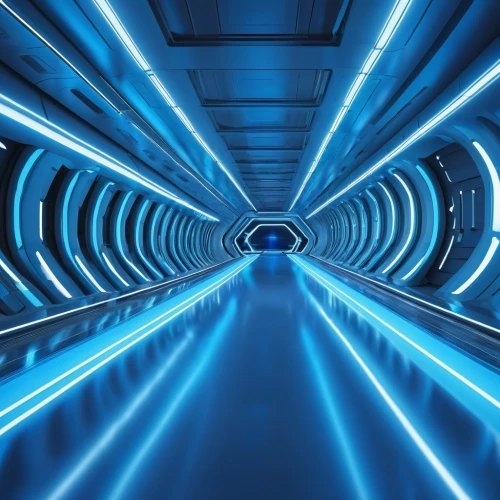 slide tunnel,ufo interior,moving walkway,tunnel,wall tunnel,train tunnel,futuristic art museum,hallway space,fluorescent lamp,capsule hotel,corridor,speed of light,futuristic architecture,light track,maglev,wall,railway tunnel,hallway,spaceship space,cyberspace