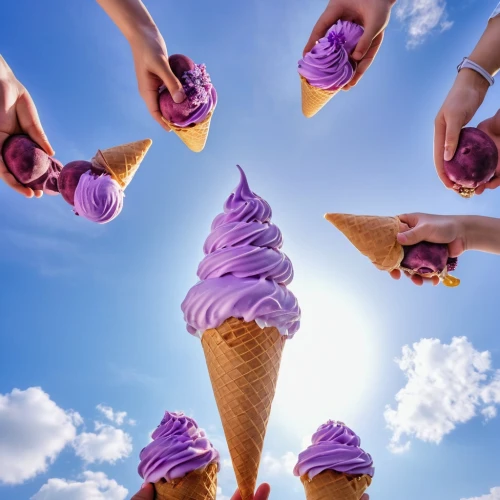 ice cream cones,ice cream icons,soft serve ice creams,variety of ice cream,ice cream cone,ice creams,ice-cream,ice cream,icecream,purple,sweet ice cream,soft ice cream,wall,woman with ice-cream,milk ice cream,frozen dessert,foot in dessert,ice cream on stick,sundae,purple background