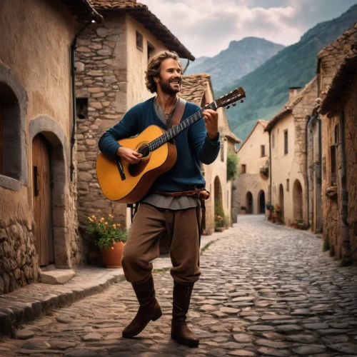 itinerant musician,bard,cavaquinho,buskin,folk music,sock and buskin,art bard,musician,banjo player,serenade,street musician,charango,bouzouki,guitar player,man with saxophone,classical guitar,fiddler,folk instrument,tuscan,accordion player,Photography,General,Fantasy