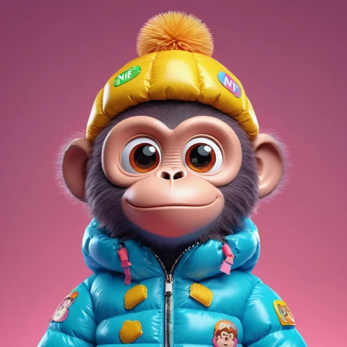 monchhichi,monkey soldier,snow monkey,monkey,monkey banana,baby monkey,ape,capuchin,parka,primate,chimp,war monkey,monkeys band,the monkey,cute cartoon character,ski helmet,chimpanzee,cinema 4d,tufted capuchin,eskimo,Unique,3D,3D Character