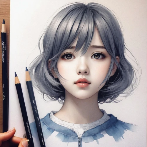 girl portrait,piko,copic,painter doll,pencil art,beautiful pencil,illustrator,artist doll,girl drawing,watercolor blue,study,artist color,color pencil,gray color,painting technique,pencil color,watercolor,mechanical pencil,japanese art,cosmetic brush,Photography,Documentary Photography,Documentary Photography 22