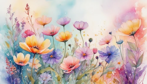 watercolor floral background,watercolor flowers,watercolour flowers,floral digital background,meadow in pastel,flower painting,floral background,watercolor flower,watercolor background,watercolour flower,flower background,tulip background,watercolor pencils,watercolor paint,blanket of flowers,watercolor painting,flower illustrative,watercolor texture,watercolor paint strokes,colorful flowers,Conceptual Art,Daily,Daily 15