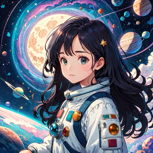 astronaut,space suit,lunar,spacesuit,space-suit,astronomer,astronomical,space art,astronaut suit,moon and star background,space,cg artwork,universe,astronautics,space voyage,sidonia,cosmonaut,galaxy,starry,earth rise,Anime,Anime,Traditional