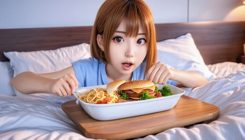 bulli,yakisoba,anime 3d,kawaii food,fastfood,girl in bed,realdoll,japanese cuisine,mikuru asahina,restaurants online,ayu,kids' meal,japanese kawaii,karaage,udon,noodle image,aojiru,breakfast in bed,fast-food,eat,Photography,General,Realistic