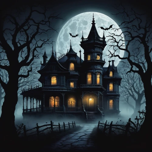 the haunted house,witch's house,haunted house,witch house,haunted castle,ghost castle,house silhouette,halloween background,halloween poster,halloween illustration,halloween and horror,creepy house,halloween scene,halloween wallpaper,haunted,haunted cathedral,lonely house,halloween night,haunt,houses clipart,Conceptual Art,Sci-Fi,Sci-Fi 18