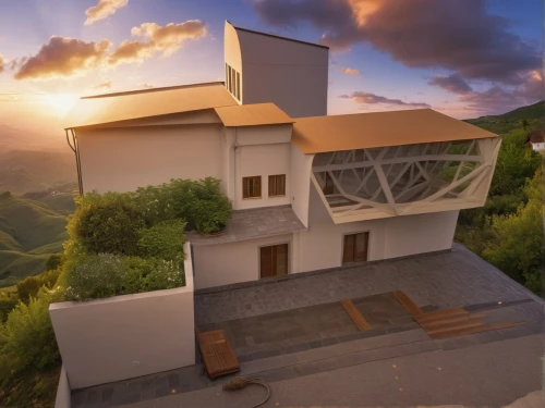modern house,house in mountains,cubic house,house in the mountains,modern architecture,roof landscape,dunes house,cube house,haiti,model house,3d rendering,beautiful home,hacienda,temple fade,frame house,two story house,madeira,lookout tower,housetop,aeolian islands,Photography,General,Realistic