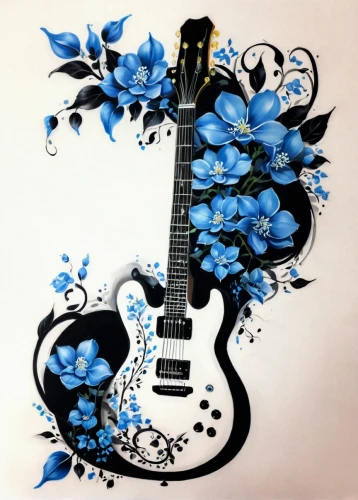 painted guitar,electric guitar,flower painting,guitar,epiphone,the guitar,acoustic-electric guitar,hand-painted,wall sticker,flower art,concert guitar,jazz guitarist,blue birds and blossom,acoustic guitar,hand painting,hand painted,flower illustrative,classical guitar,minions guitar,chalk drawing,Conceptual Art,Fantasy,Fantasy 03