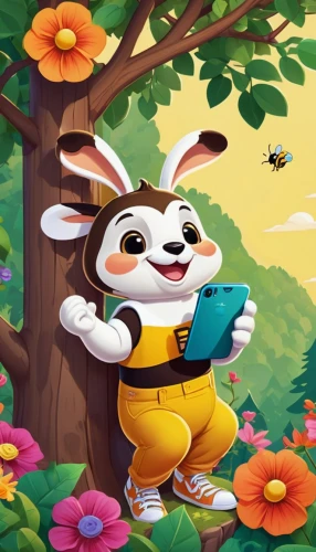 cute cartoon character,bunny on flower,springtime background,cute cartoon image,cartoon flowers,flower background,spring background,children's background,easter background,cartoon video game background,cheery-blossom,picking flowers,game illustration,cartoon forest,digital background,floral background,easter theme,flower painting,flower animal,jack rabbit,Unique,3D,Isometric