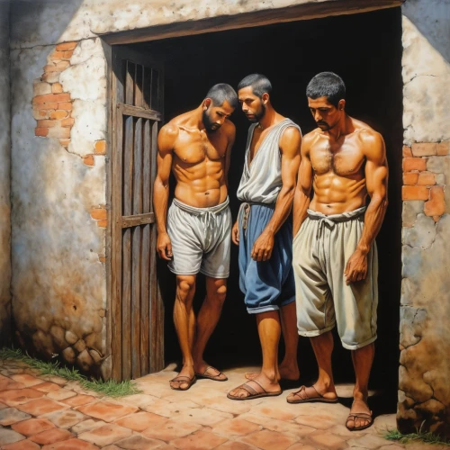 three wise men,three kings,the three magi,the three wise men,builders,oil painting on canvas,oil painting,workers,construction workers,italian painter,indian art,craftsmen,sailors,fraternity,men sitting,oil on canvas,holy three kings,lethwei,orientalism,wrestlers,Art,Classical Oil Painting,Classical Oil Painting 34