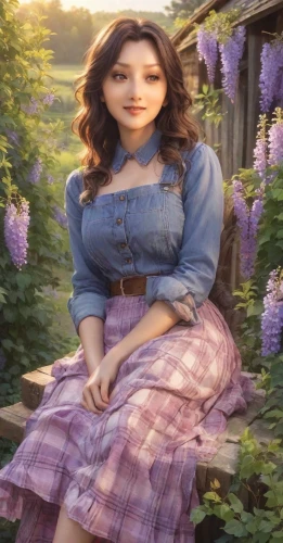 celtic woman,country dress,springtime background,spring background,clove garden,jane austen,countrygirl,a charming woman,old country roses,lori,portrait background,girl in a historic way,southern belle,rosa ' amber cover,girl in the garden,digital compositing,flower background,heidi country,hydrangea background,fantasy picture,Photography,Realistic