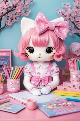 doll cat,pink cat,pink scrapbook,artist doll,doll kitchen,blossom kitten,tea party cat,painter doll,handmade doll,dollhouse accessory,cat kawaii,designer dolls,japanese kawaii,kawaii patches,cute cartoon character,fluffy diary,sewing pattern girls,pink cherry blossom,doll paola reina,fashion doll,Illustration,American Style,American Style 02
