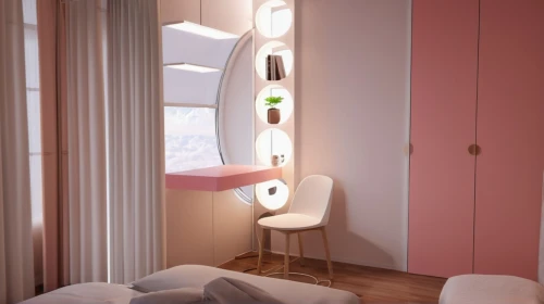 beauty room,wall lamp,pink chair,room divider,the little girl's room,baby room,hanging lamp,modern room,children's bedroom,bedroom,canopy bed,bedside lamp,hallway space,modern decor,interior decoration,floor lamp,interior design,wall light,ceiling lamp,dressing table,Photography,General,Realistic