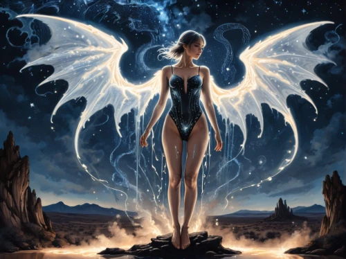 angel wing,faerie,angel wings,angelology,dark angel,faery,black angel,angel girl,harpy,celestial body,angel of death,fantasy art,fallen angel,winged heart,archangel,queen of the night,angel,the archangel,antasy,fire angel,Illustration,Black and White,Black and White 34