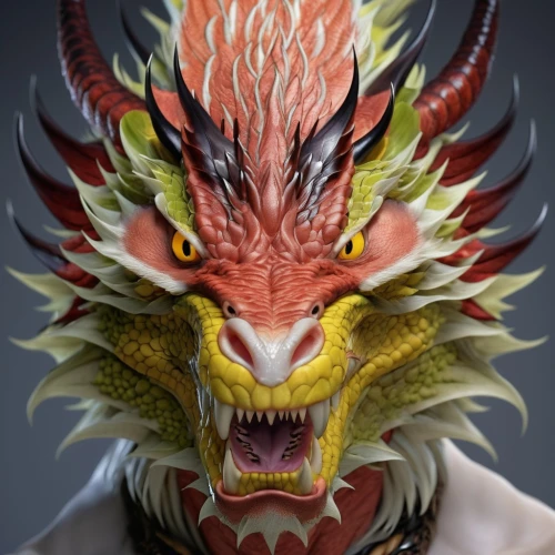chinese dragon,painted dragon,garuda,dragon design,dragon li,dragon,golden dragon,wyrm,dragon lizard,dragon of earth,rooster head,chinese water dragon,goki,phoenix rooster,siam fighter,dinokonda,dragon boat,draconic,ffp2 mask,samurai fighter,Photography,General,Realistic