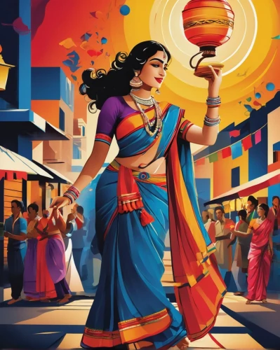 diwali festival,sari,radha,the festival of colors,indian art,jaya,diwali,lakshmi,diwali banner,indian festival,hare krishna,tamil culture,rajasthan,dusshera,indian culture,diwali background,devotees,indian woman,krishna,ethnic dancer,Art,Artistic Painting,Artistic Painting 43