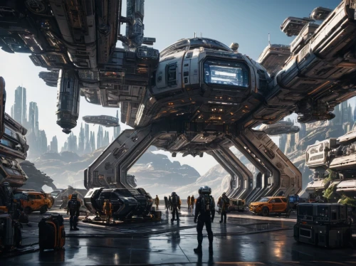 sci - fi,sci-fi,sci fi,scifi,futuristic landscape,futuristic architecture,district 9,fleet and transportation,dreadnought,valerian,science-fiction,science fiction,dystopian,metropolis,sci fiction illustration,futuristic art museum,futuristic,transport hub,harbour city,dystopia,Photography,General,Natural