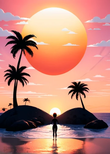 palm tree vector,palm tree silhouette,summer background,dusk background,sunset,sun,delight island,tropics,rising sun,silhouette art,sunset beach,tropical house,coast sunset,the sun has set,palm silhouettes,soundcloud icon,palmtrees,tahiti,summer icons,beach background,Unique,3D,3D Character