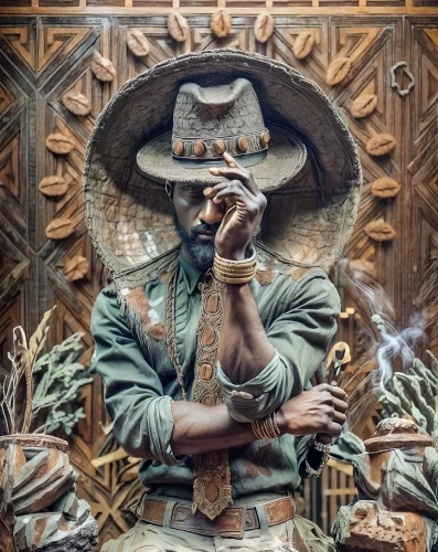 cigar,sombrero mist,mariachi,png sculpture,cuban cigar,pachamama,el capitan,sombrero,wood carving,pilgrim,camacho trumpeter,cigars,conquistador,sheriff,cavaquinho,mexico,aztec,el dorado,ranger,mexican culture