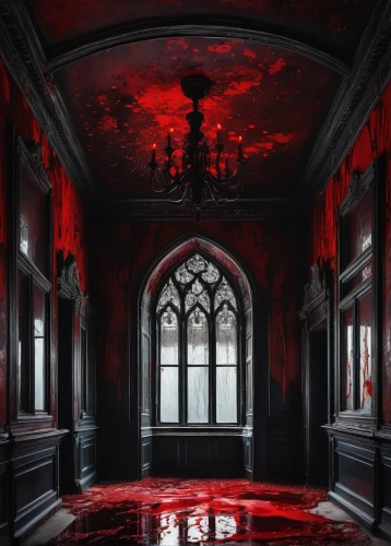 blood church,hall of the fallen,haunted cathedral,sunken church,a dark room,dripping blood,crypt,dark gothic mood,dark art,abandoned room,asylum,red paint,inferno,mortuary temple,ornate room,gothic,blood collection,blood icon,gothic style,haunted castle,Photography,Fashion Photography,Fashion Photography 15