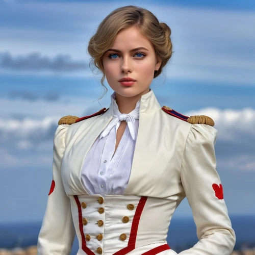 imperial coat,military uniform,military officer,naval officer,bolero jacket,venetia,orders of the russian empire,a uniform,delta sailor,folk costume,napoleon iii style,nurse uniform,captain,sailor,prussian,victoria,admiral,frock coat,red coat,miss circassian,Photography,General,Realistic