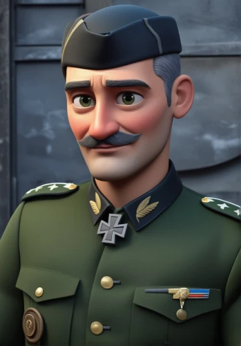 admiral von tromp,jozef pilsudski,the emperor's mustache,adolf,general,franz,brigadier,german rex,rühmann,kaiser wilhelm,auschwitz 1,oskar,german reichsbahn,kaiser wilhelm ii,medic,steinmann,colonel,napoleon bonaparte,deutscher michel,reichsbahn,Unique,3D,3D Character