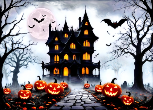 halloween background,halloween poster,halloween illustration,halloween scene,halloween wallpaper,the haunted house,witch house,halloween and horror,witch's house,halloween border,haunted house,halloween icons,halloween night,halloween travel trailer,haloween,halloween,halloween banner,halloweenchallenge,halloween owls,helloween,Conceptual Art,Fantasy,Fantasy 22