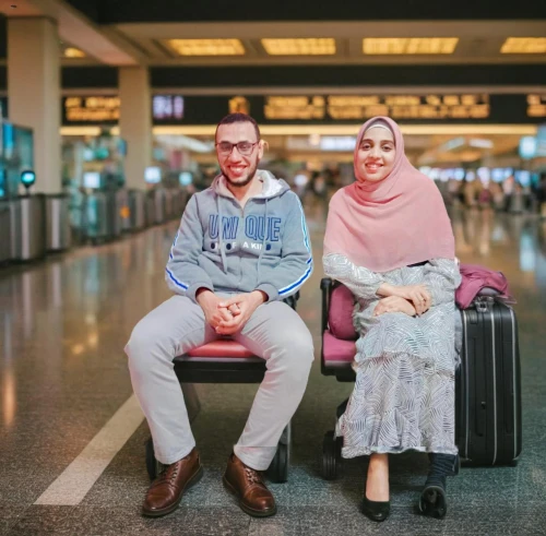 changi,couple goal,kuala lumpur,husband and wife,wife and husband,economic refugees,man and wife,travelers,muslim background,as a couple,dhabi,passengers,couple - relationship,digital nomads,doha,dubai,luggage and bags,young couple,mother and father,travel insurance