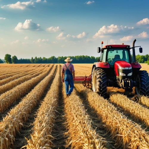 agricultural machinery,agricultural engineering,aggriculture,agroculture,agriculture,farm tractor,farmers,agricultural use,farming,wheat crops,field of cereals,stock farming,stubble field,field cultivation,agricultural,straw harvest,furrow,triticale,grain harvest,barley cultivation,Photography,General,Realistic