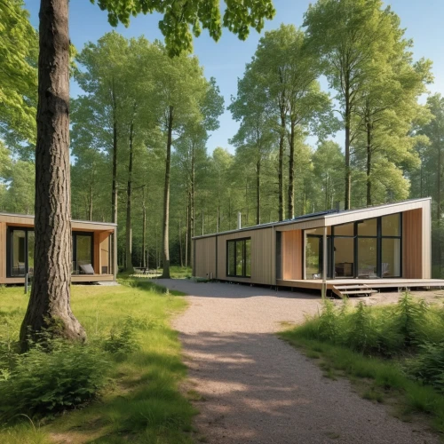 mid century house,house in the forest,timber house,dunes house,3d rendering,cubic house,holiday home,inverted cottage,prefabricated buildings,eco-construction,mid century modern,eco hotel,modern house,danish house,wooden house,archidaily,cube house,modern architecture,residential house,render