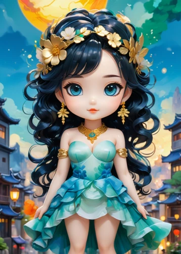 little girl fairy,painter doll,doll dress,flower fairy,dress doll,female doll,doll figure,handmade doll,fairy tale character,artist doll,child fairy,cloth doll,rosa 'the fairy,fairy queen,tumbling doll,chibi girl,rosa ' the fairy,jasmine blue,japanese doll,mermaid background,Unique,3D,3D Character