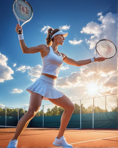 woman playing tennis,tennis equipment,racquet sport,tennis,tennis racket accessory,tennis player,frontenis,tennis coach,sports equipment,soft tennis,tennis skirt,sports training,tennis lesson,sports exercise,indoor games and sports,paddle tennis,tennis racket,sports girl,trampolining--equipment and supplies,individual sports,Illustration,Realistic Fantasy,Realistic Fantasy 27