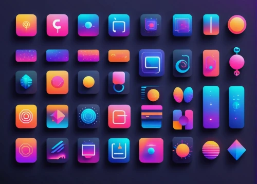 fruit icons,ice cream icons,fruits icons,neon candies,set of icons,drink icons,circle icons,icon set,mail icons,gradient effect,palette,systems icons,office icons,assortment,80's design,shapes,neon colors,coffee icons,neon cakes,folders,Art,Artistic Painting,Artistic Painting 21